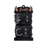 Оковы Pecado BDSM, с двумя перекрёстными ремешками, сцепка-оригинальный карабин, натуральная кожа