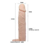 Насадка реалистик закрытая Penis sleeve 7 удлинитель