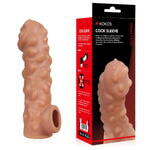 Насадка на фаллос с крупными бугорками и отверстием для мошонки COCK SLEEVE RES.003