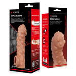 Насадка на фаллос с крупными бугорками и отверстием для мошонки COCK SLEEVE RES.003