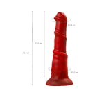 Вибратор Black&Red by Toyfa Monster Rex, силикон, красно-черный, 24,5 см