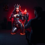 Интерактивный мастурбатор Masturs Shadow Sinner Raven. Вакуум, вибрация, подсветка.