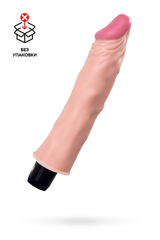 Реалистичный вибратор, PVC, телесный, 19 см (в пакете)